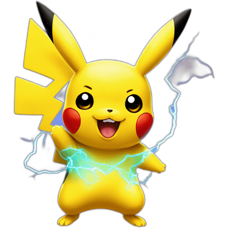 pikachu with electric background emoji