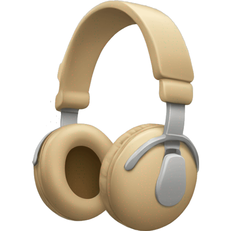 Beige headphones emoji