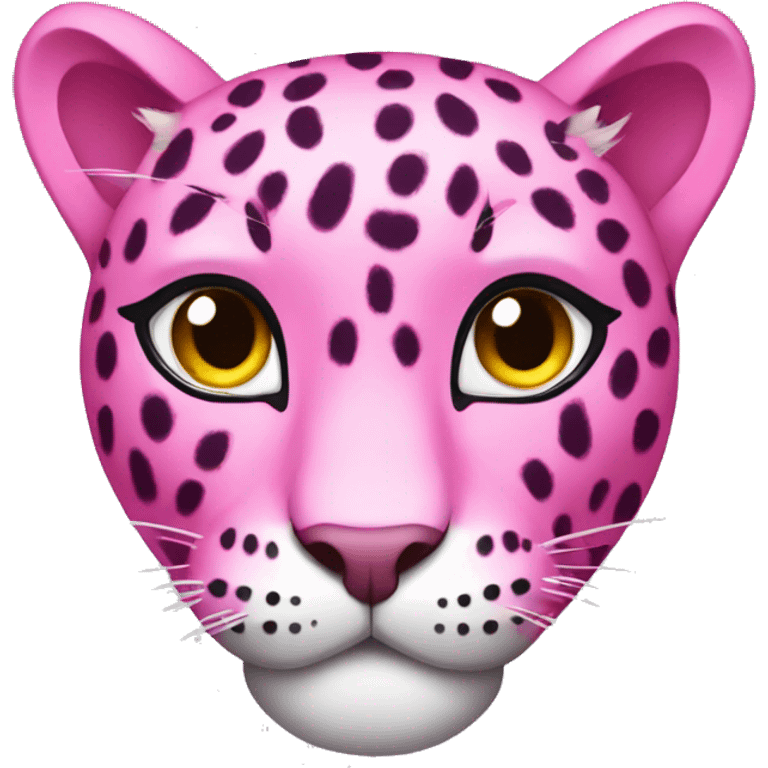 Pink leopard emoji