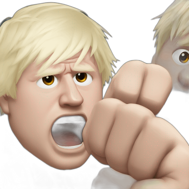 Boris Johnson being punched emoji