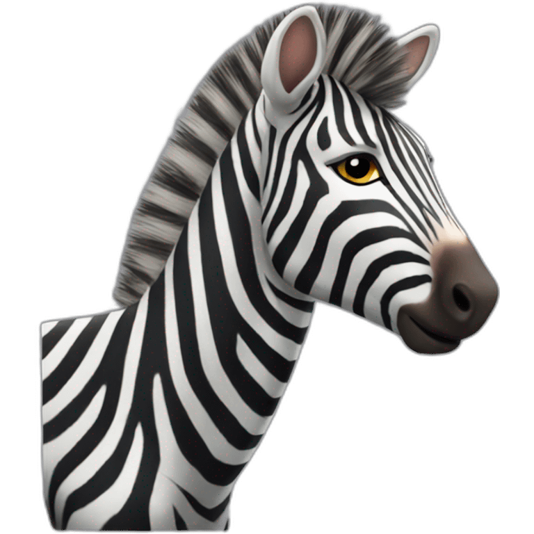 Zebra who’s stripes flew off emoji