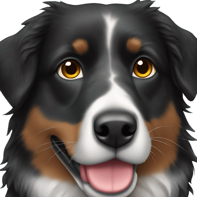 black australian shepherd dog with black muzzle emoji