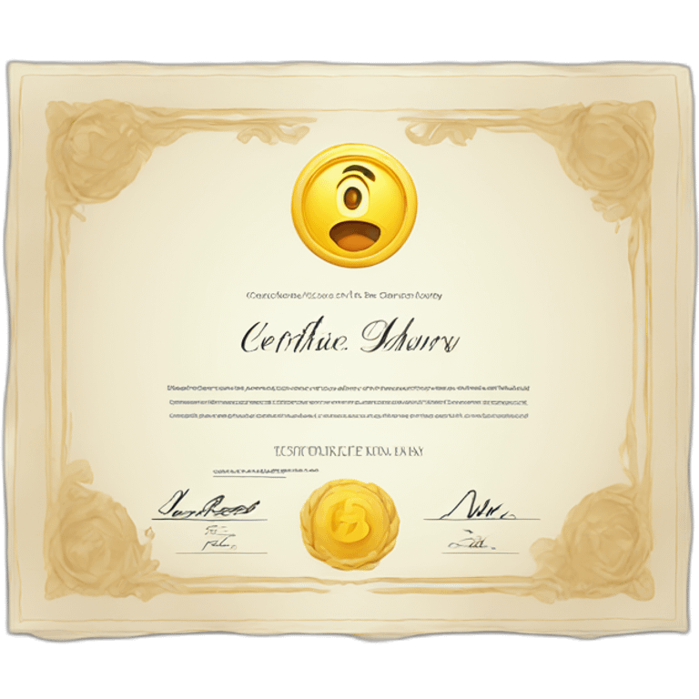 certificate emoji