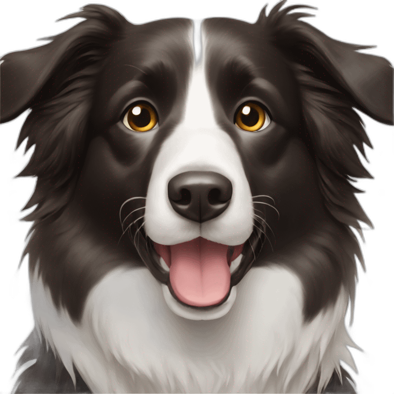 Dog border collie emoji