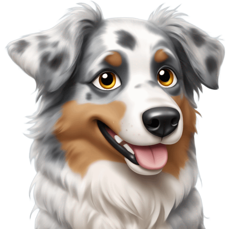 Australian Shepherd Blue merle with thumps up emoji