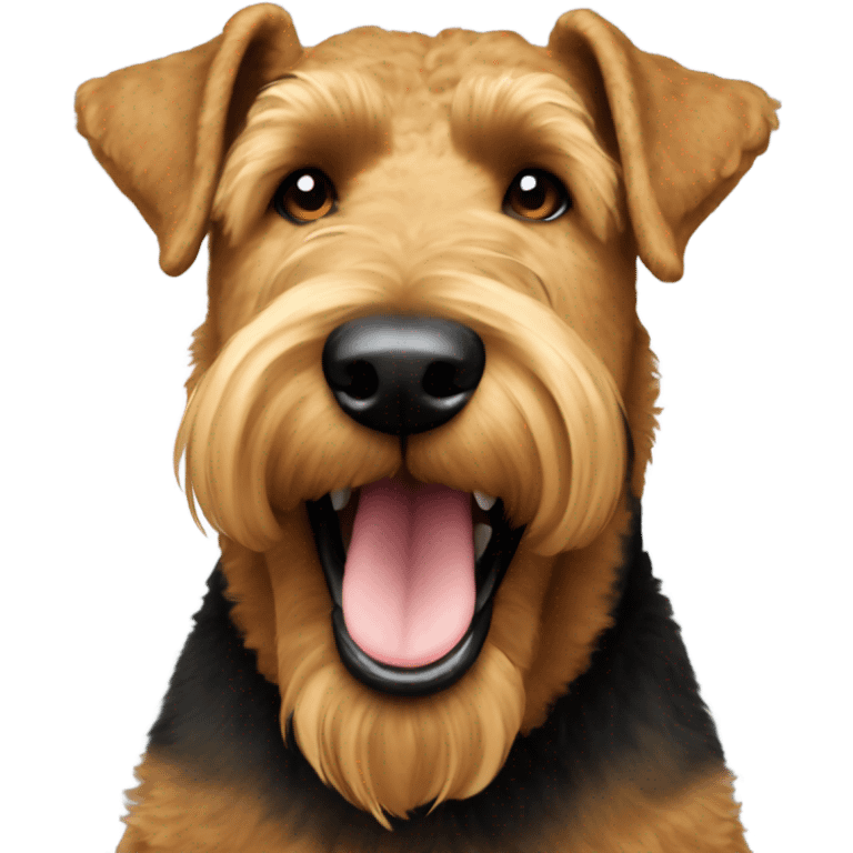 Happy Airedale Terrier emoji