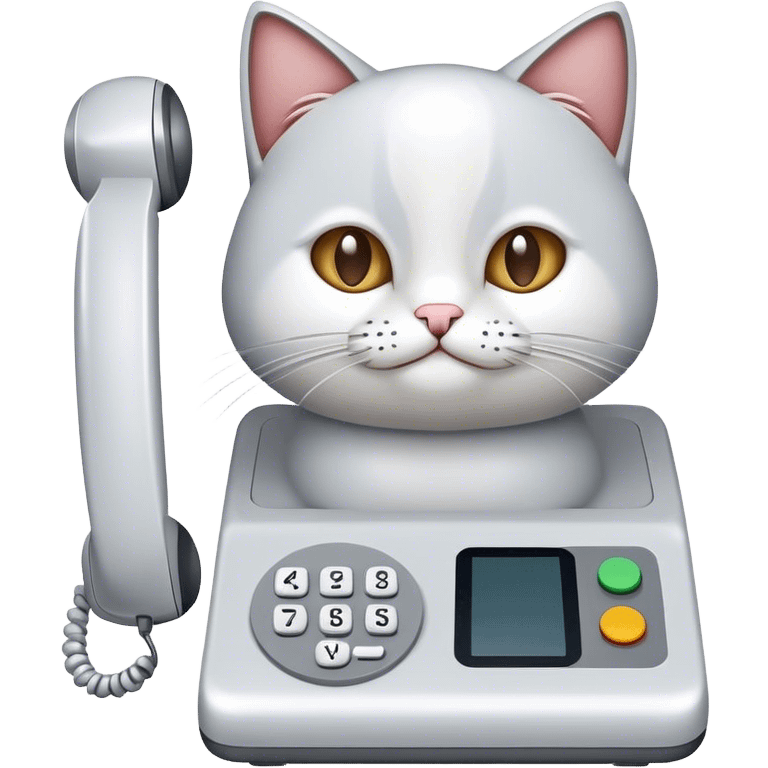 Kedi ve telefonun birleşimi emoji