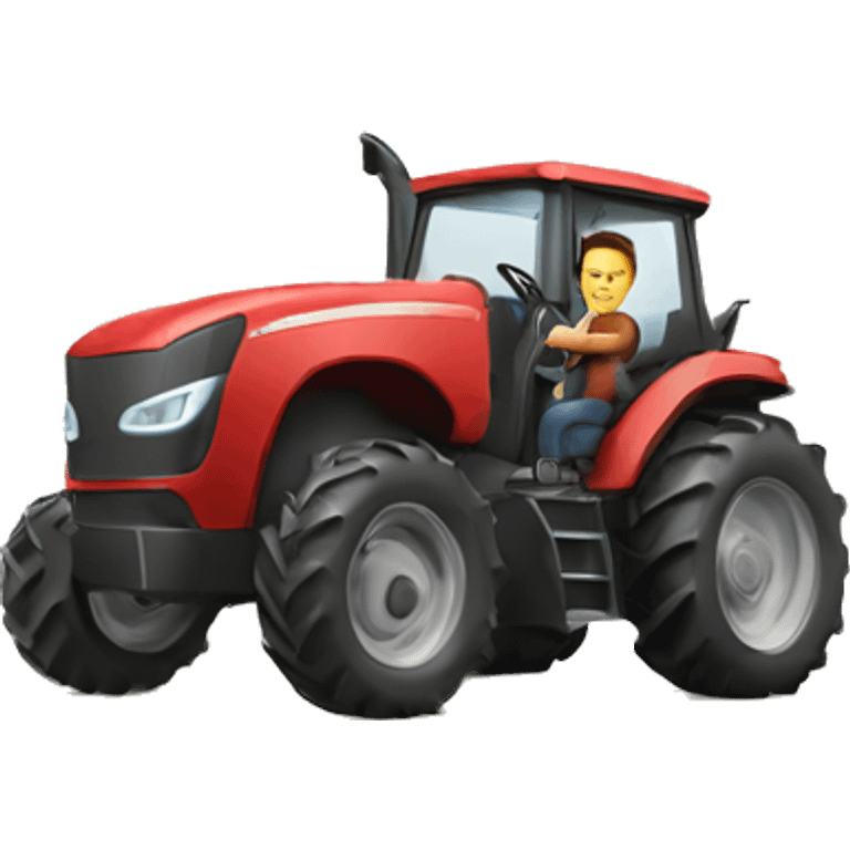 Elon musk on a tractor  emoji