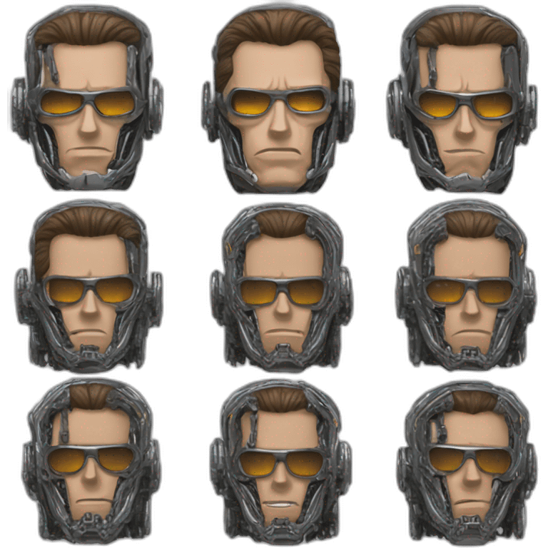 terminator, skynet, detailed emoji