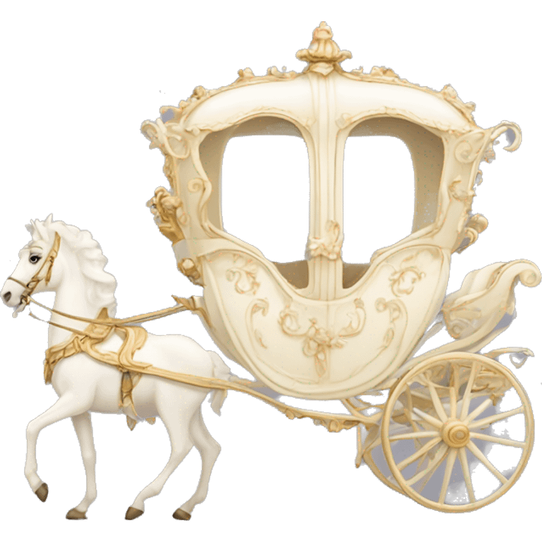 Rococo carriage pale ivory emoji