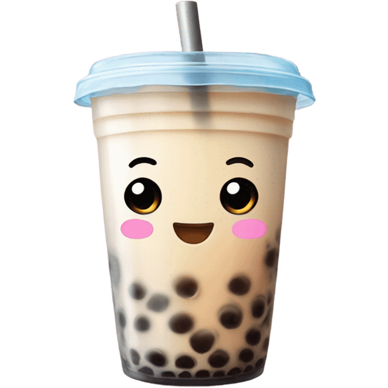 Cute cup of bubble tea emoji