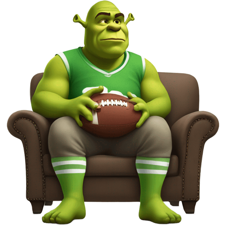 Shrek watching football emoji