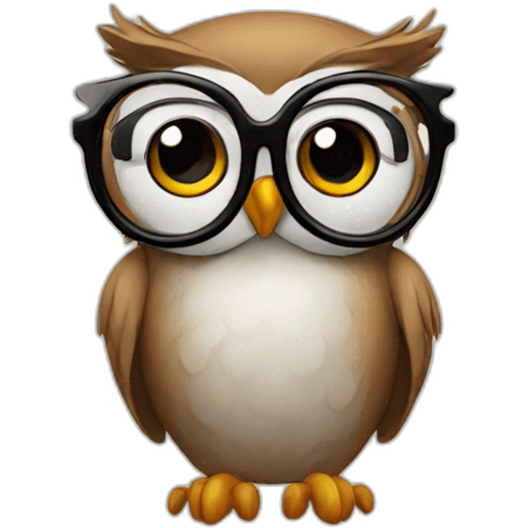 owl in glasses emoji