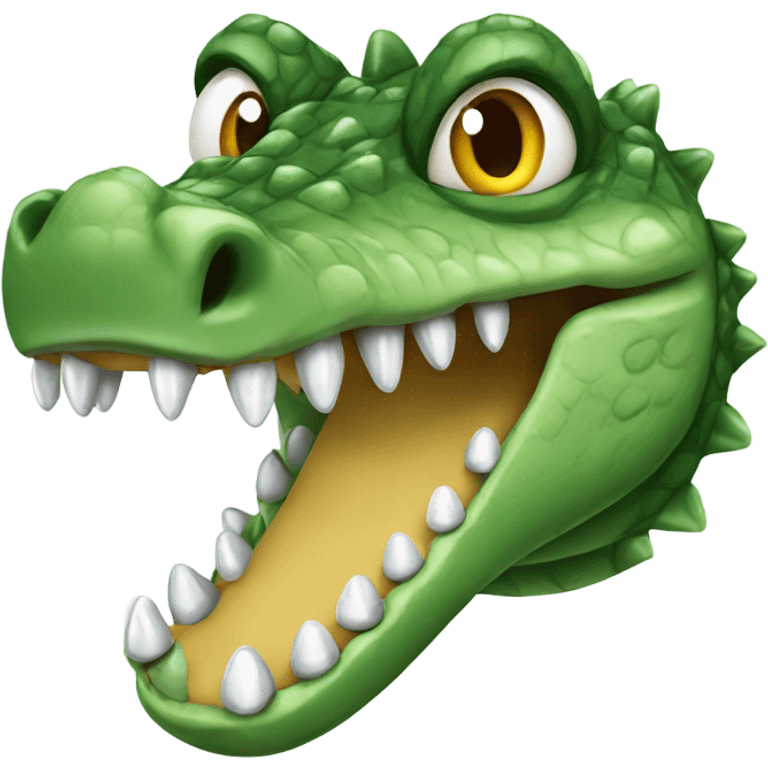 Crocodile with diamond teeth emoji