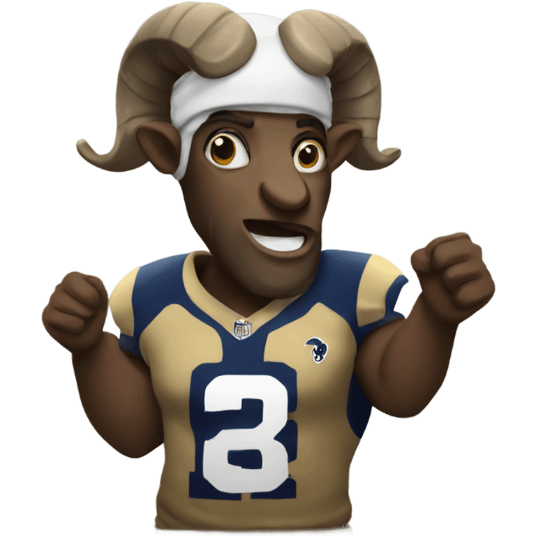 Rams giving a speech emoji