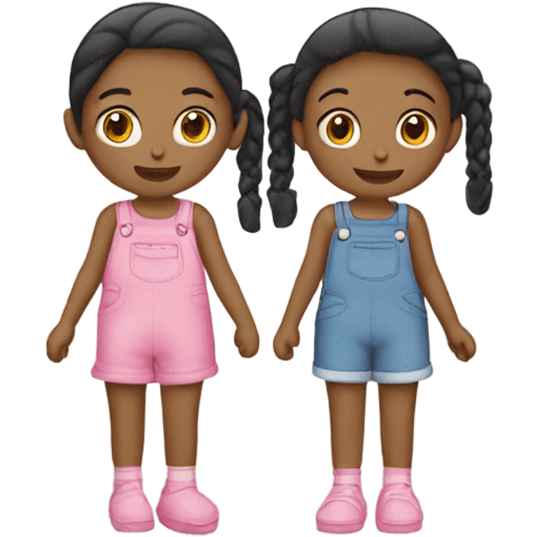 Two girls wearing slippers ￼ emoji