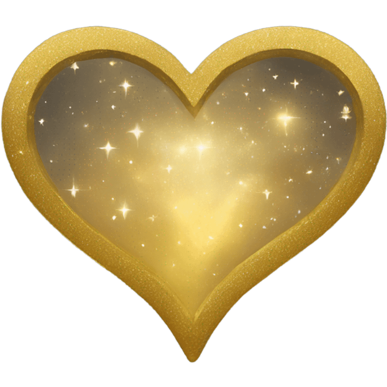 Cosmic gold heart  emoji