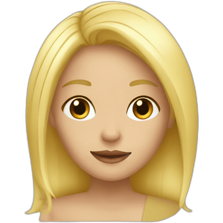 Fille blonde emoji