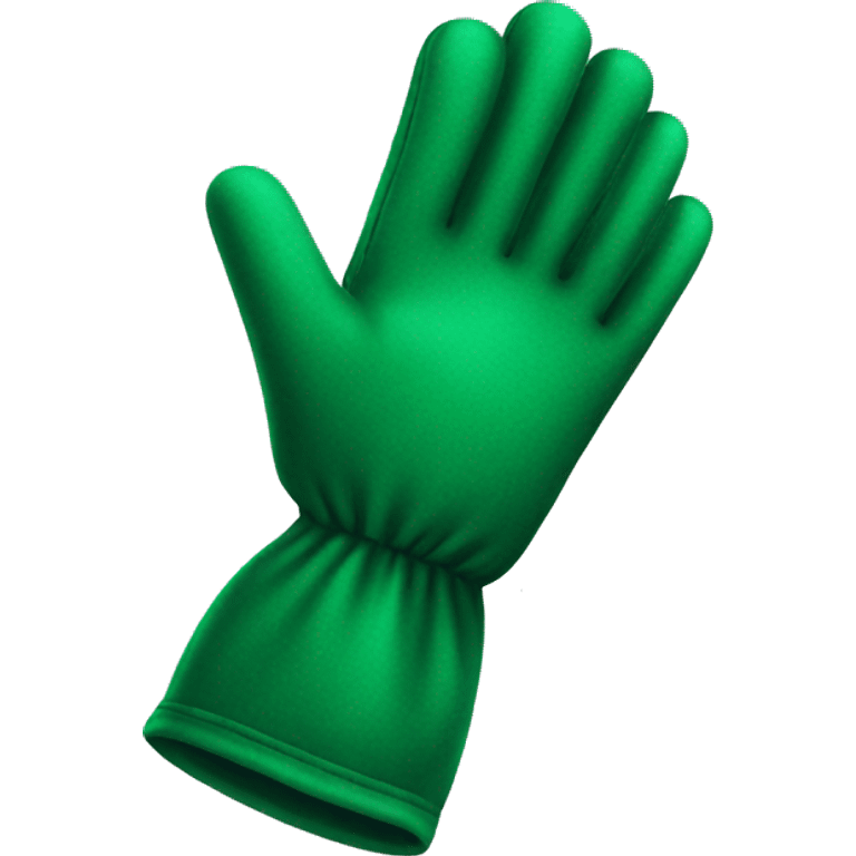 Green gloves for winter emoji