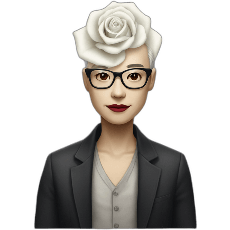 White rose character from mr robot tv series, Asian man dressed as a woman, from Mr Robot tv series, Emoji emoji