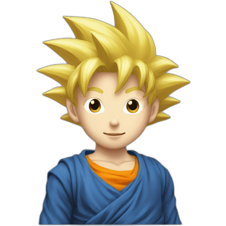 young san goku with short blond hair emoji