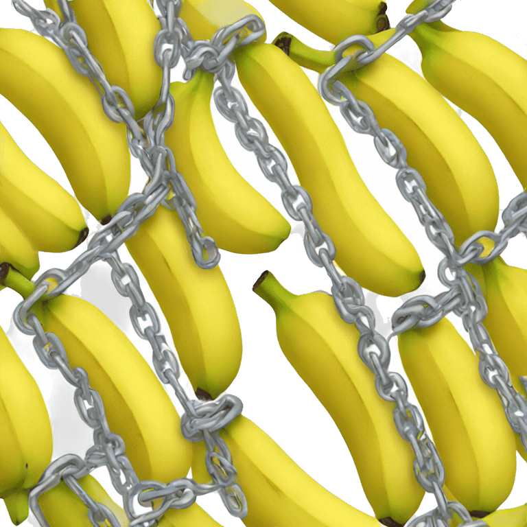 Bananas wrapped in a chain emoji