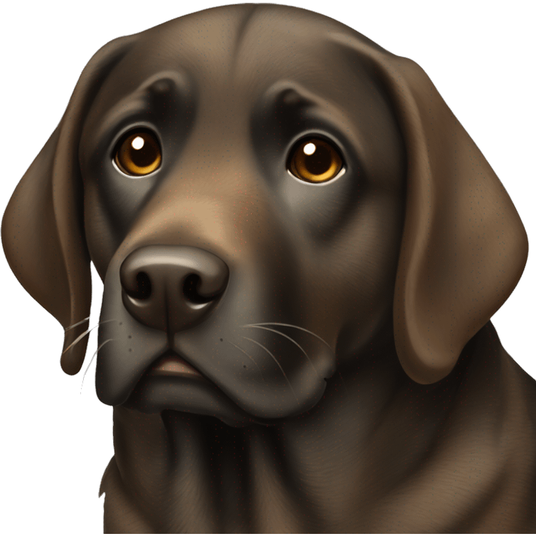 black and brown brindle color labrador emoji