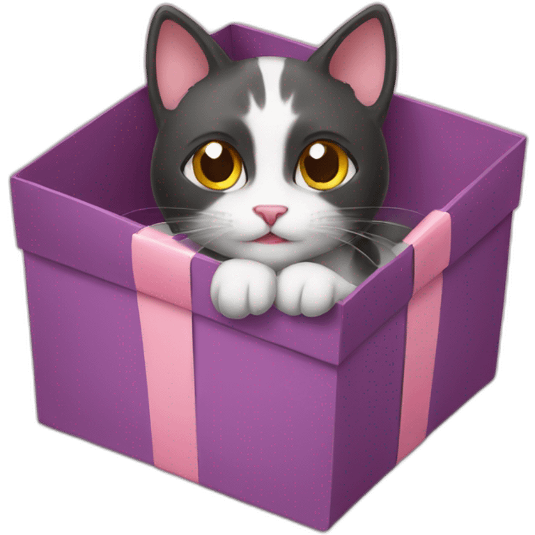 cat in gift box emoji