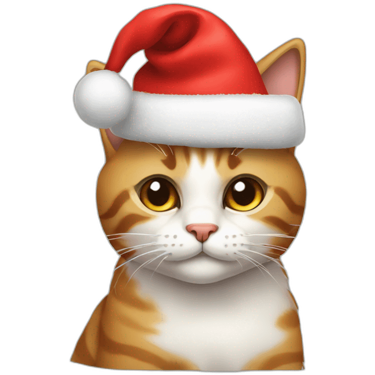 cat with christmas hat emoji