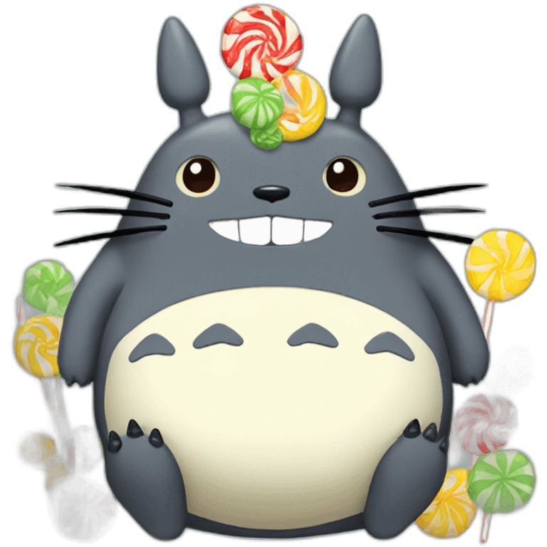 totoro whit candy emoji