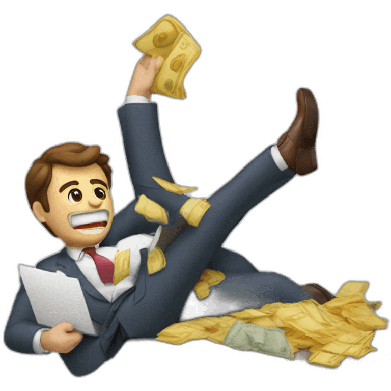 Businessman getting ripped off by a lying salesman  emoji