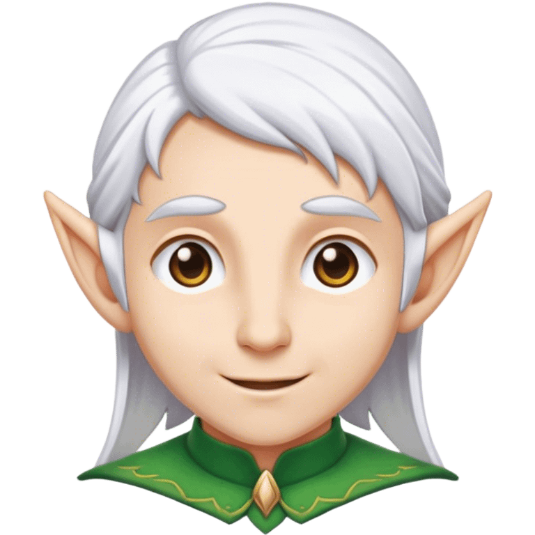 white hair elf smile emoji