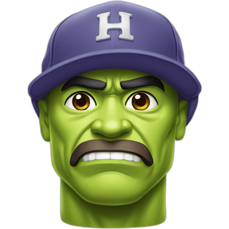 hulk hogan with a baseball cap emoji