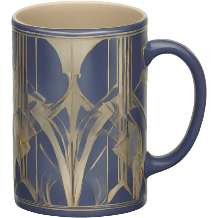 art deco french mug emoji