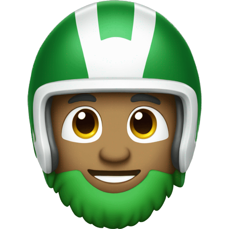 Make a leprechaun wearing a football helmet emoji