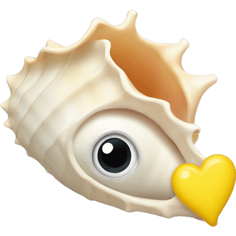 conch with yellow heart emoji