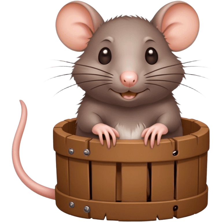 Rat stuck in a trap of friendship emoji