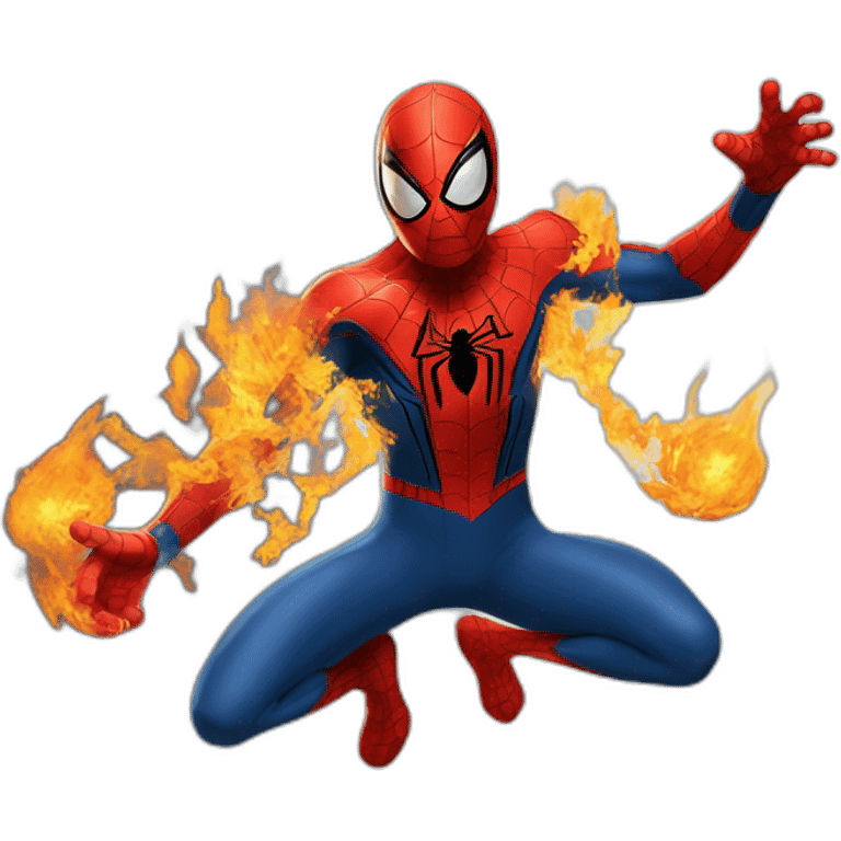 spider-man on fire emoji