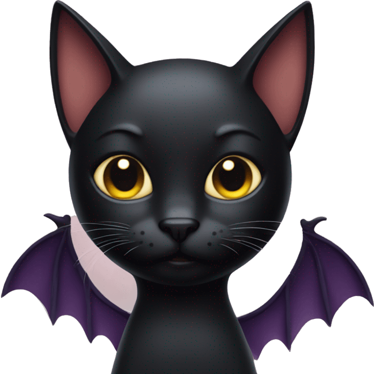 a black cat with tentacles and bat wings  emoji