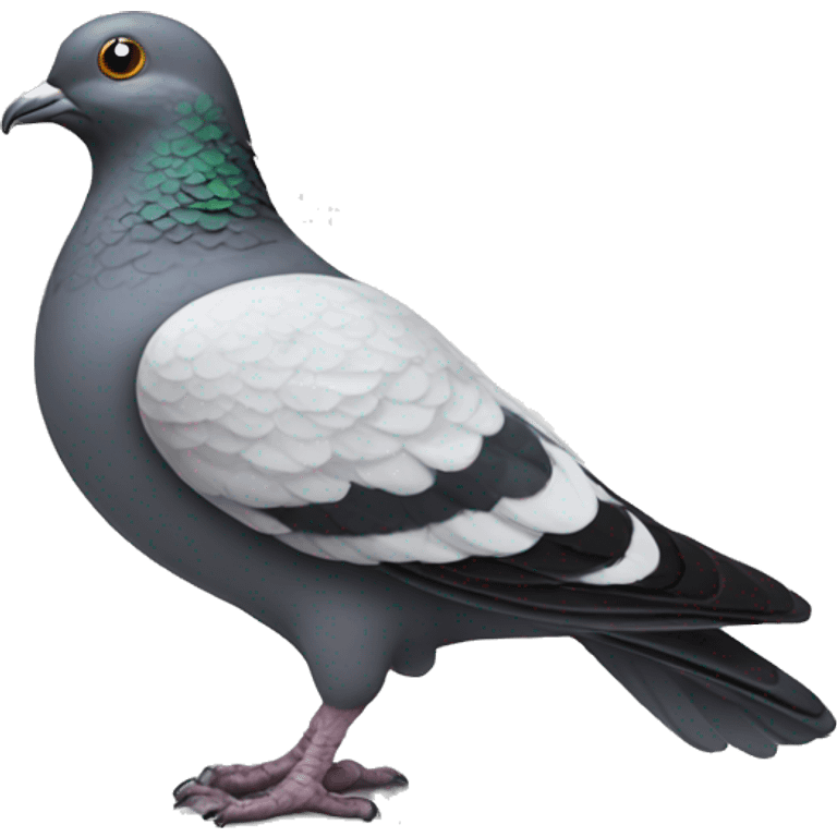 Pigeon with buff body emoji