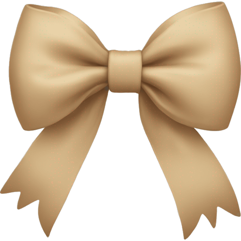 beige bow emoji