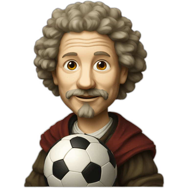 Rembrandt with a soccer ball emoji