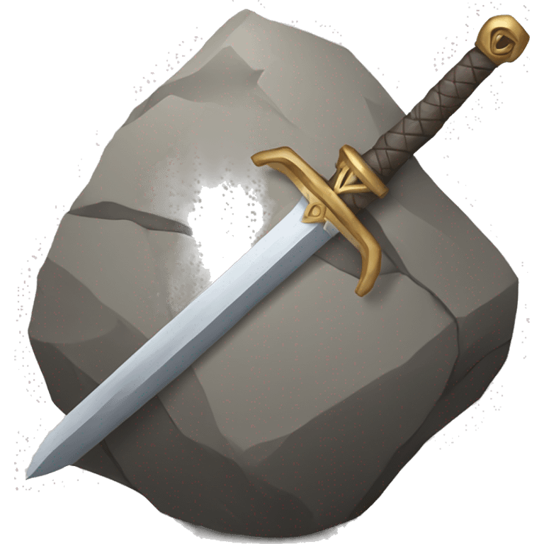 A sword stuck in a rock emoji