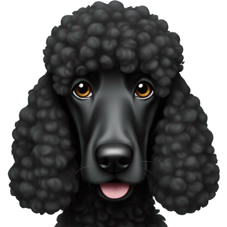 Black standard poodle emoji