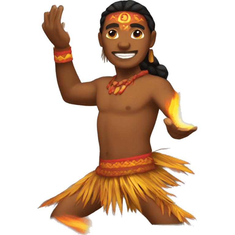 pacific island fire dancer emoji