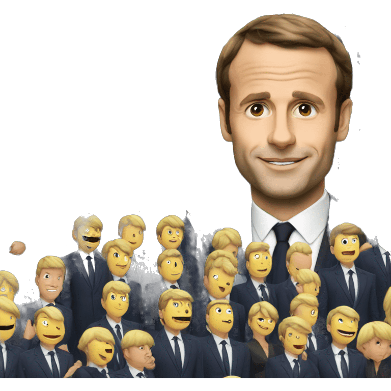 Macron au champ  emoji