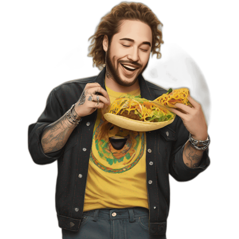 Post Malone eating a taco  emoji