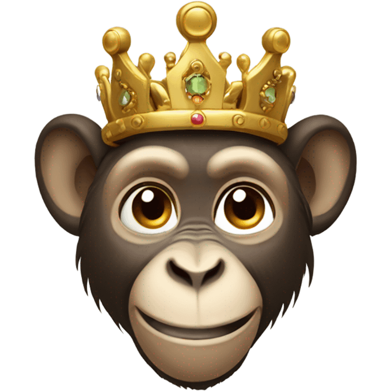 Monkey with crown emoji