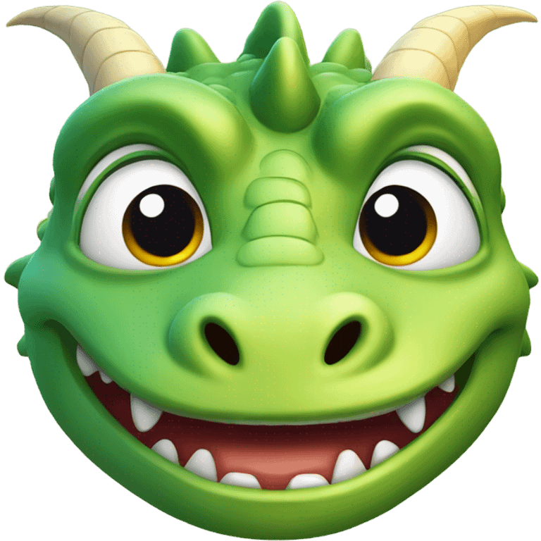 Dragon with funny face emoji