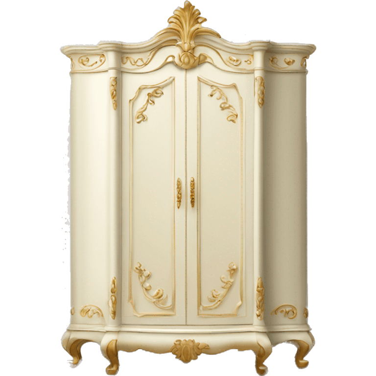 Armoire fancy ivory with gold emoji